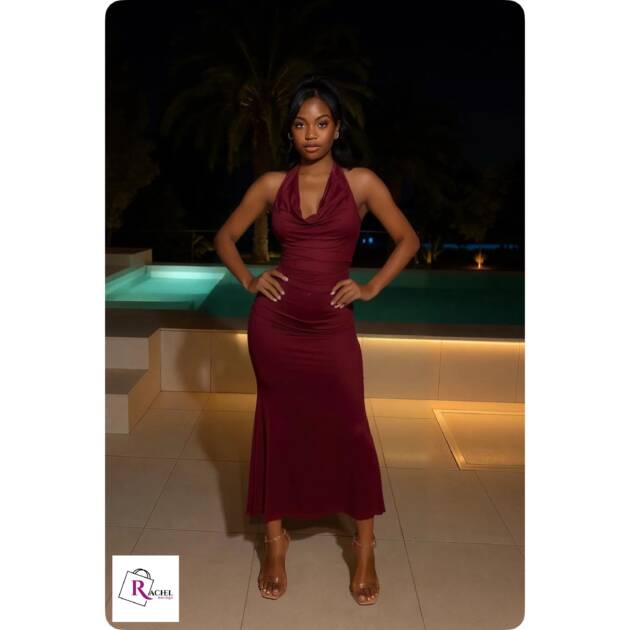 Robe cocktail event à perle