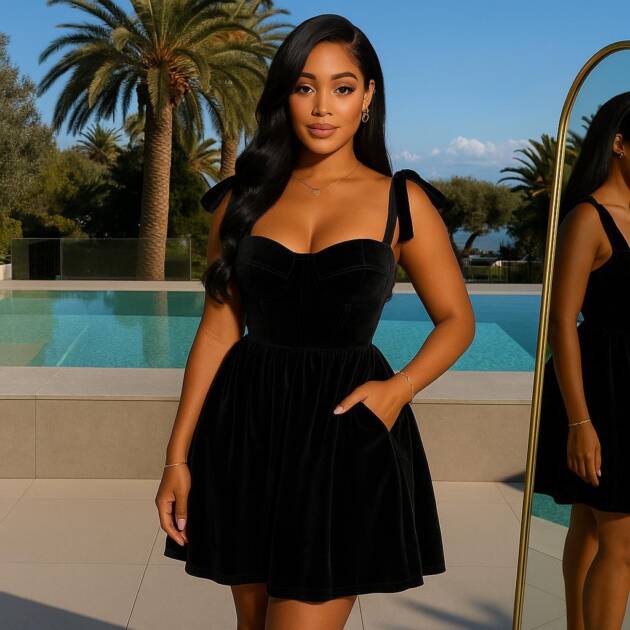 Robe corset velouté